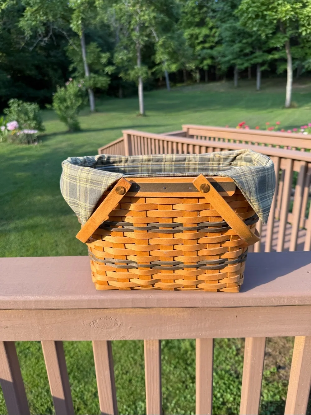 Vtg 1997 Longaberger Traditions Fellowship Basket Signed Jerry Judy Carmen